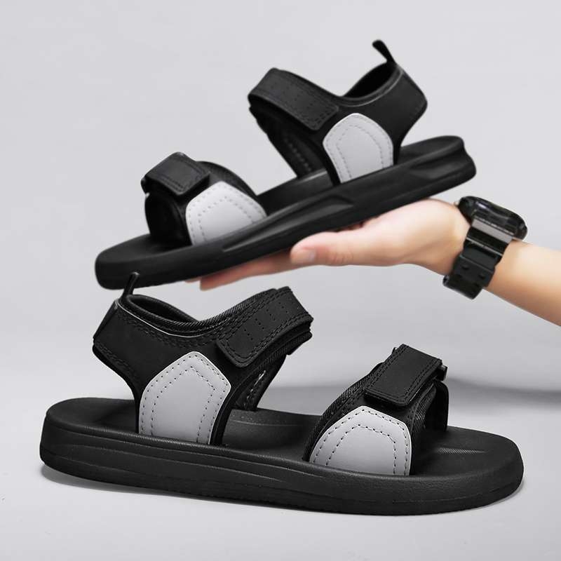 Meeste sandaalid - PU ülaosa, kummist talla, avatud varvas, hingavad, libisemiskindlad