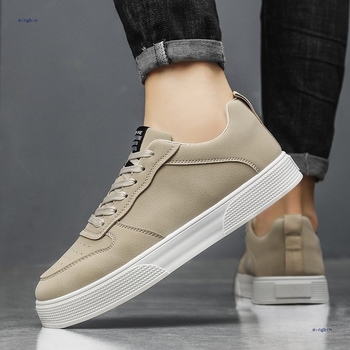 Meeste PU pealispinnaga tossud, hingavad, sidumismood, ümmarguse varbaga, PVC tallaga, unisex, kevadeks