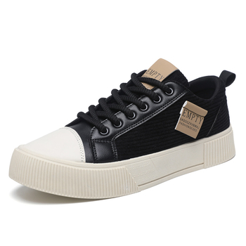 Meeste igapäevased tennised velvetise ülaosaga, ümmarguse ninaga, paks platvorm, pitsiga sulgemine