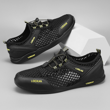 Meeste sandaalid matka jaoks, hingav võrk ülemine, elastne sulgemine, PVC tall, sportlik stiil, meestele 18–40 aastat