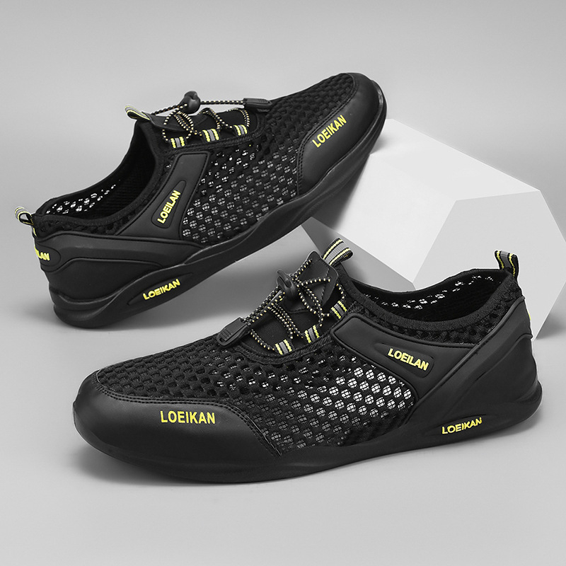 Meeste sandaalid matka jaoks, hingav võrk ülemine, elastne sulgemine, PVC tall, sportlik stiil, meestele 18–40 aastat