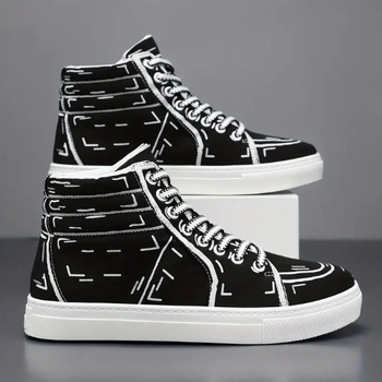 Meeste sportlikud igapäevased jalanõud, PU ülaosa, kummist tald, lukk, võrguline sisemus, tekstiline sisetald