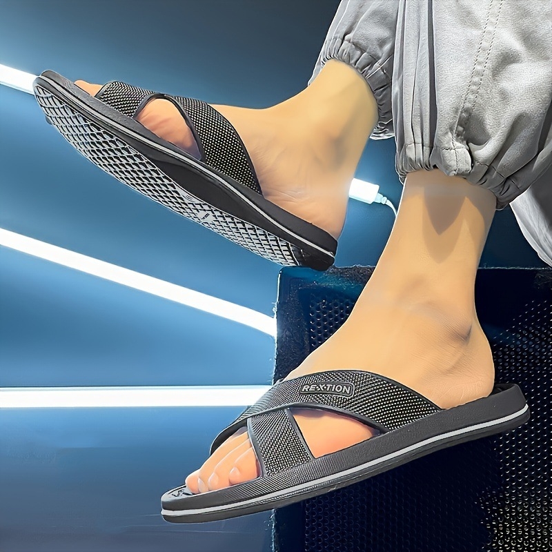 Meeste sandaalid ristatud rihmadega, hingavad, avatud varvas, ilma kinnitita, EVA ülemine ja EVA tald, sportlik-vabaaja stiil, nelja aastaaja kasutamiseks