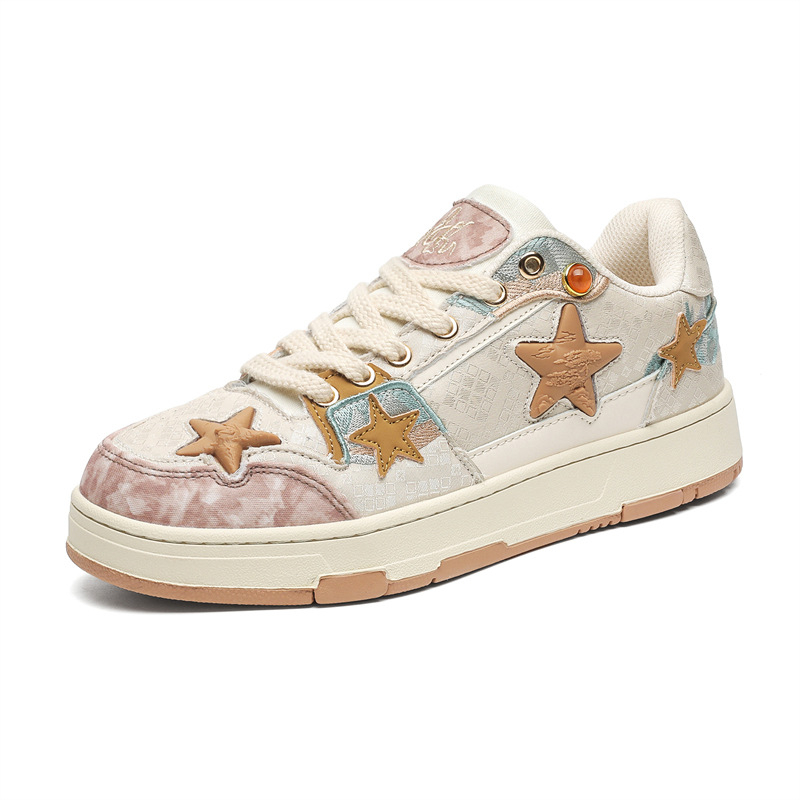 Unisex Board Shoes PU ülemine osa, kummist talla, madal top, paelad, igapäevaseks kasutamiseks