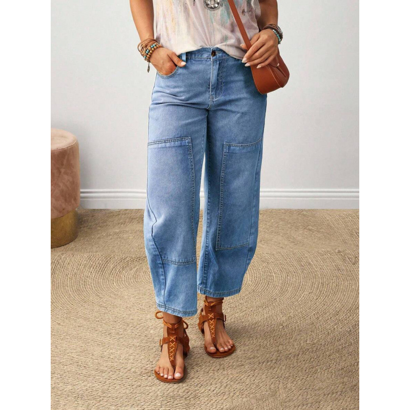 Meeste denim teksad, vaba lõikega sirge lõige, fliisvooder, polüesteri segu