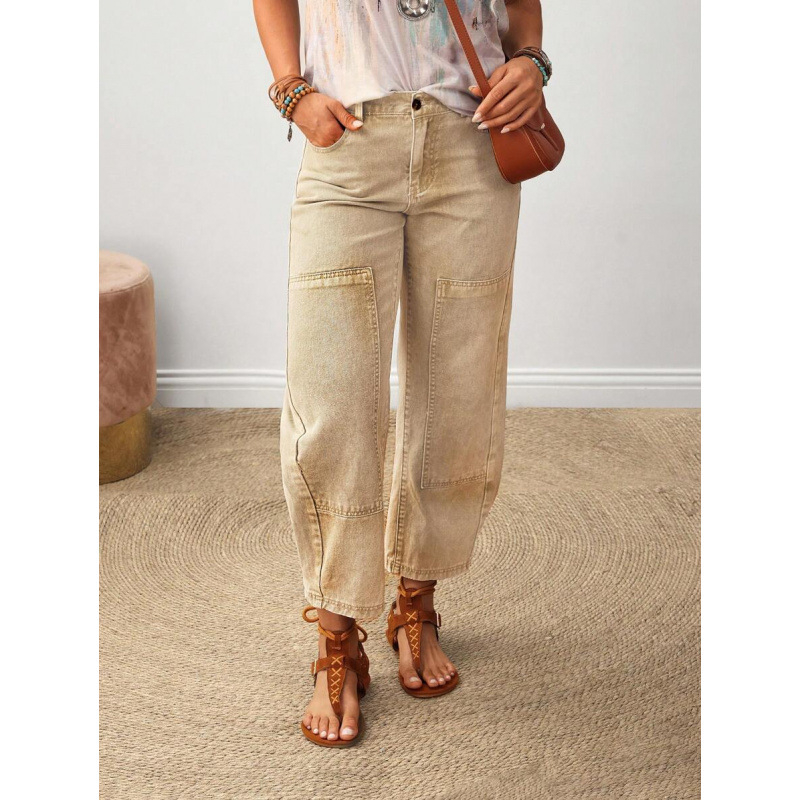 Meeste denim teksad, vaba lõikega sirge lõige, fliisvooder, polüesteri segu