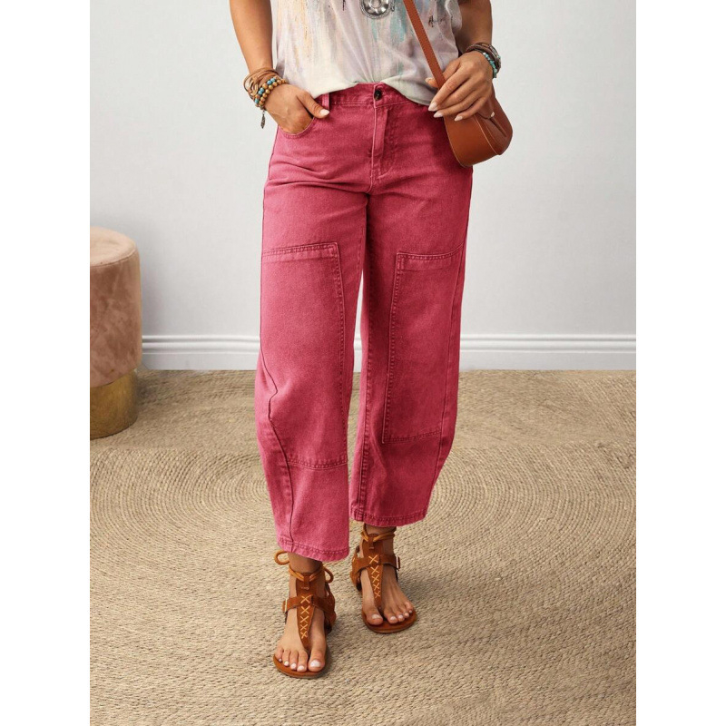 Meeste denim teksad, vaba lõikega sirge lõige, fliisvooder, polüesteri segu