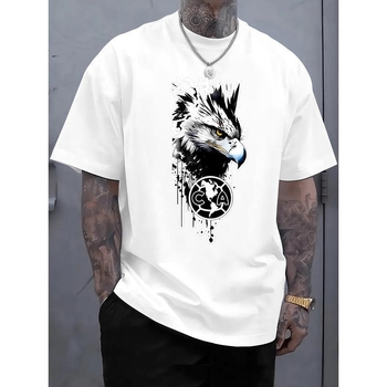 Let's Go America! Graafiline T-särk, tänav hip-hop stiil, ümmargune kaelus, lühikesed varrukad, 96% puuvill, 180–250 g