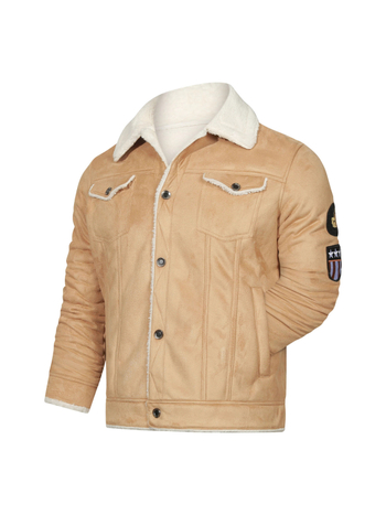 Meeste polüestrijakk polüestervoodriga, vaba lõige, ühe nupuga lukustus, kapuutsita, talviseks kandmiseks