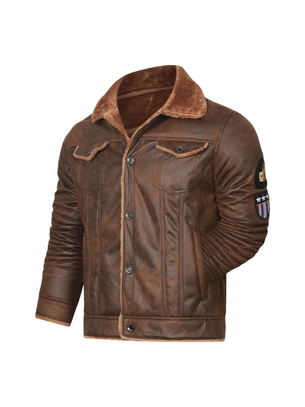 Meeste polüestrijakk polüestervoodriga, vaba lõige, ühe nupuga lukustus, kapuutsita, talviseks kandmiseks