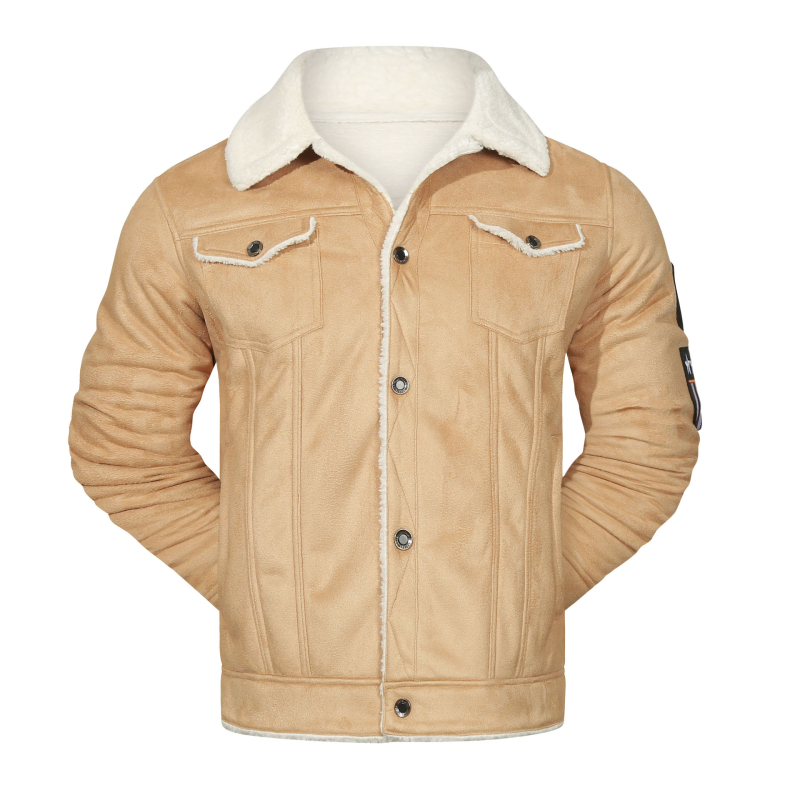 Meeste polüestrijakk polüestervoodriga, vaba lõige, ühe nupuga lukustus, kapuutsita, talviseks kandmiseks