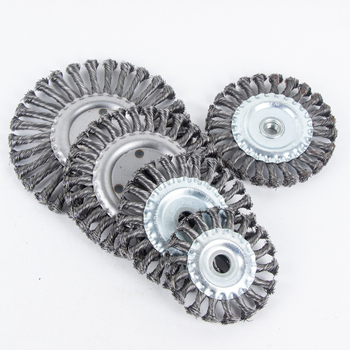 Keerdunud lametraadist lihvketas – lõikamise ja roostetõrje, paralleelne disain, süsinikteras, 11 000 rpm