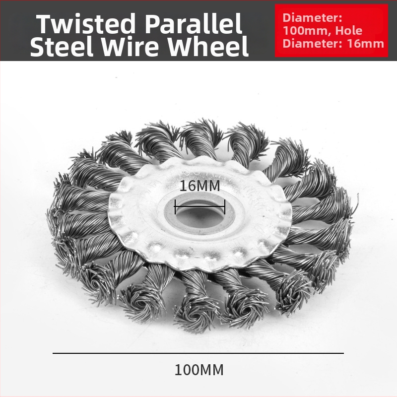 Keerdunud lametraadist lihvketas – lõikamise ja roostetõrje, paralleelne disain, süsinikteras, 11 000 rpm