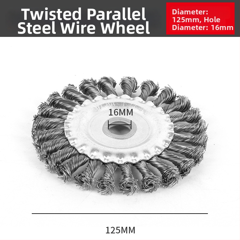 Keerdunud lametraadist lihvketas – lõikamise ja roostetõrje, paralleelne disain, süsinikteras, 11 000 rpm