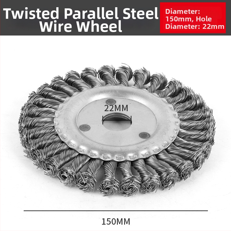 Keerdunud lametraadist lihvketas – lõikamise ja roostetõrje, paralleelne disain, süsinikteras, 11 000 rpm