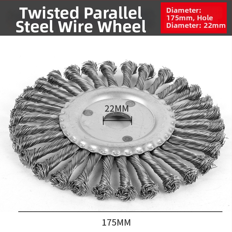 Keerdunud lametraadist lihvketas – lõikamise ja roostetõrje, paralleelne disain, süsinikteras, 11 000 rpm