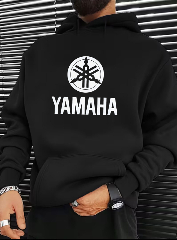 Kaputsiga fleecevooderiga pullover, laia lõikega, 3D tähtede trükk ja 3D tasku