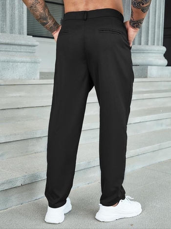 Igapäevased püksid sirge lõikega, kõrge vöökoh, Capri pikkus, bambuskiud