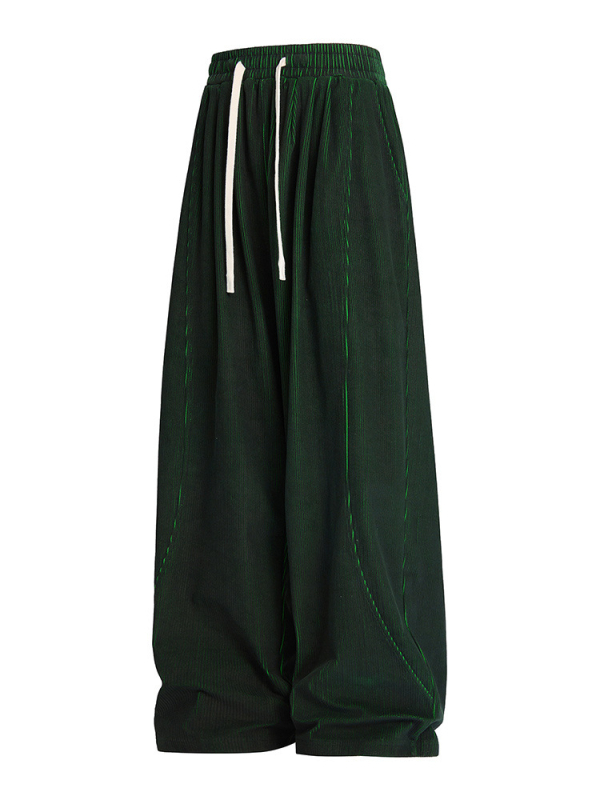 Igapäevased vabata lõikega püksid, Lamp Core Twill kangas, 100% polüester, vaba lõige, nööriga sulgemine