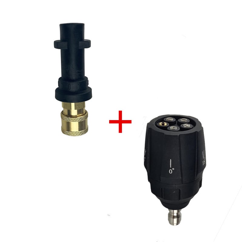 Autopuhastusvee püstol reguleeritava joaga, 1/4" kiire ühenduse adapter, ühilduvus K2–K7, konstruktsioon roostevabast terasest/keramika/ABS