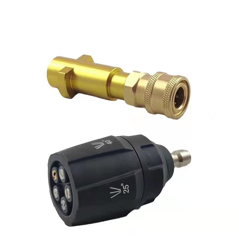 Autopuhastusvee püstol reguleeritava joaga, 1/4" kiire ühenduse adapter, ühilduvus K2–K7, konstruktsioon roostevabast terasest/keramika/ABS