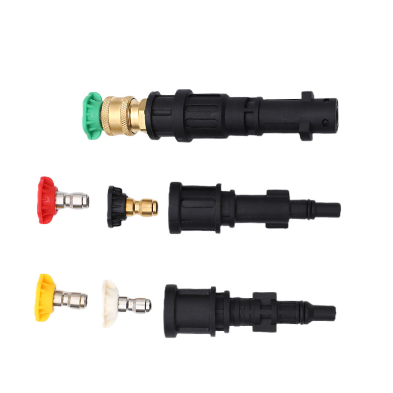 Autopuhastusvee püstol reguleeritava joaga, 1/4" kiire ühenduse adapter, ühilduvus K2–K7, konstruktsioon roostevabast terasest/keramika/ABS