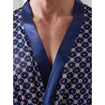 Meeste pajama komplekt premium printiga, poolfleece, puuvillane, V-kaelusega, igapäevane stiil, 2025 kevad