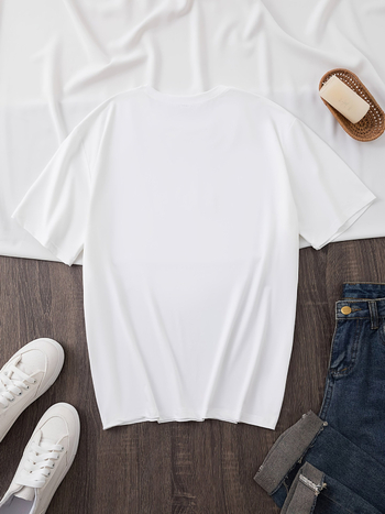 3-osaline naiste T-särkide komplekt, puuvillane, liblikate ja lillede trükk, vaba lõige, ümmargune kaelus, lühikesed varrukad