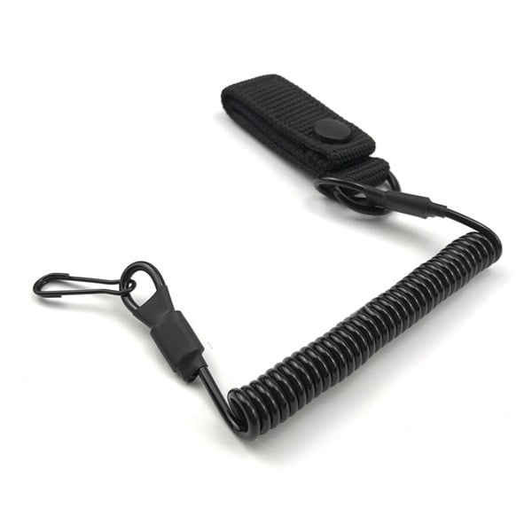 MOLLE relva kaelarõngas elastse turvakiiliga - plastikust, elliptiline klamber, konksiga kinnitamine, välistingimustes kasutamine, neljad hooajat