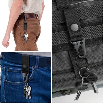 Nailonist võtmehoidja hammasrattaga ja vööklipsiga – kaasaegne minimalistlik stiil