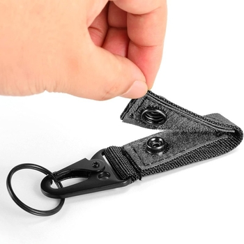 Nailonist võtmehoidja hammasrattaga ja vööklipsiga – kaasaegne minimalistlik stiil