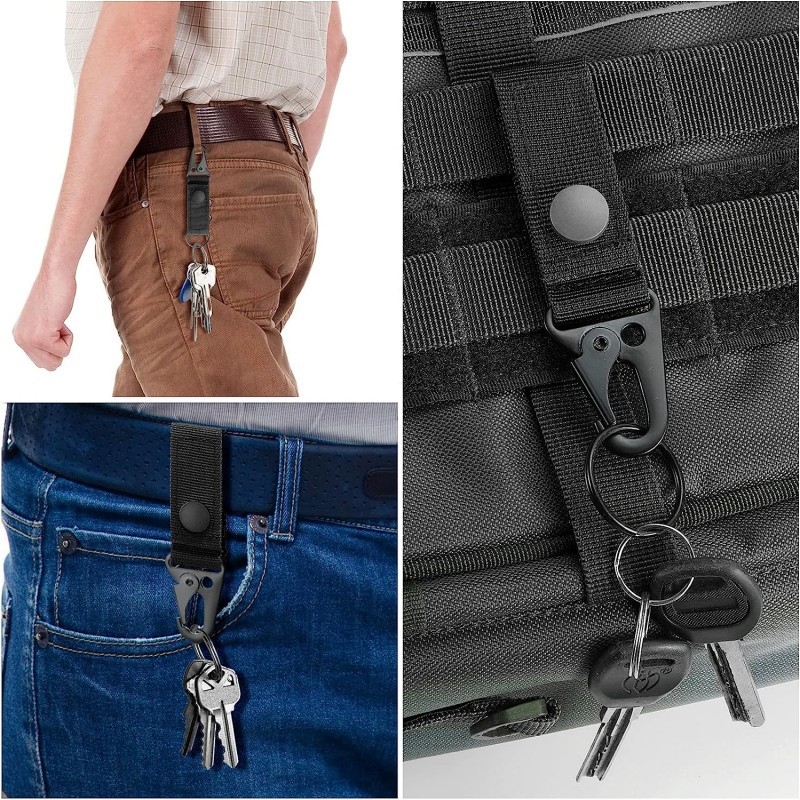 Nailonist võtmehoidja hammasrattaga ja vööklipsiga – kaasaegne minimalistlik stiil