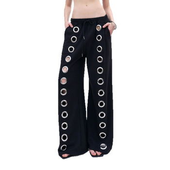 Igapäevased sirge lõikega püksid, polüesteri segu 90–95%, kergelt venivad, reguleeritav vöökoht, pikad, trükk