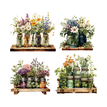 PVC seinakleebis taimede ja lillede motiiviga, veekindel, isekleepuv, sobib elutoa ja magamistoa dekoratsiooniks, kaasaegne lame seinakleebis