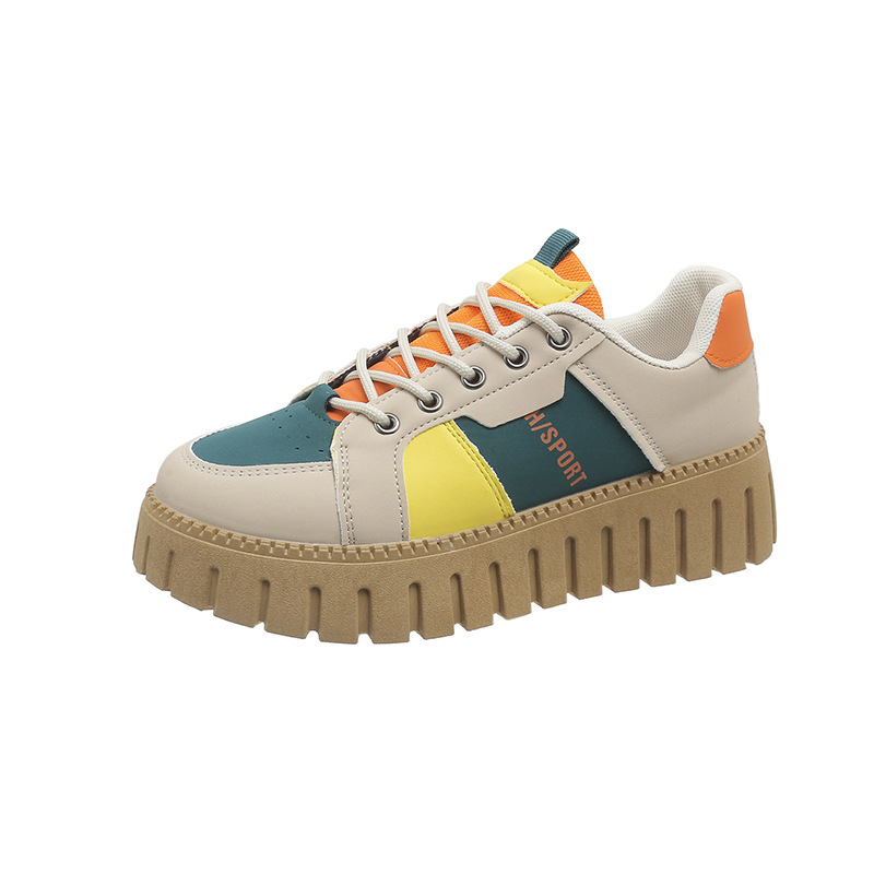 Naiste Korea stiilis platvormkingad, paks platvorm, PU ülemine, kummist tald