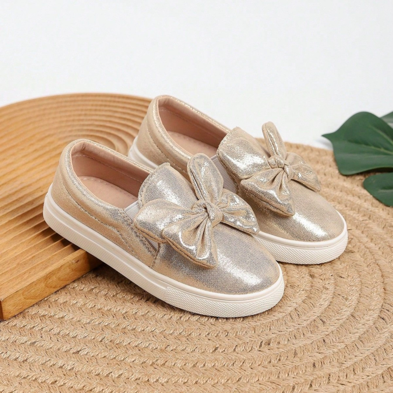 Tütarlaste igapäevased lamedad kingad sõlmega, ümmarguse ninaga, mikrofiiber peal, PU sisetald, kummist tald, madal varvas, hingavad, libisemisvastased