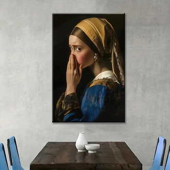 Põhjama stiilis kanvas seinamaal tüdrukukujulise figuuriga; lõuend maal; raamitud või raamita; raami materjaliks täispuit