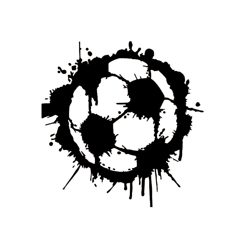 Karikatuurpoisi ja jalgpalli seina kleebis – eemaldatav PVC isekleepuv dekoratsioon, 1 tükk, elutuba või magamistuba