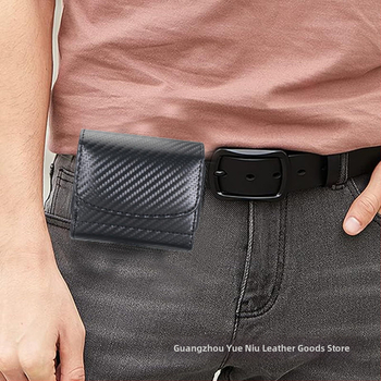 Telefonikott ehtsast nahast, ümmarguse kujuga, kaas-tüüpi avamine, salajane sektsioon, unisex