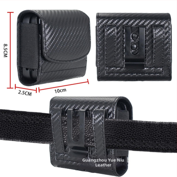 Telefonikott ehtsast nahast, ümmarguse kujuga, kaas-tüüpi avamine, salajane sektsioon, unisex