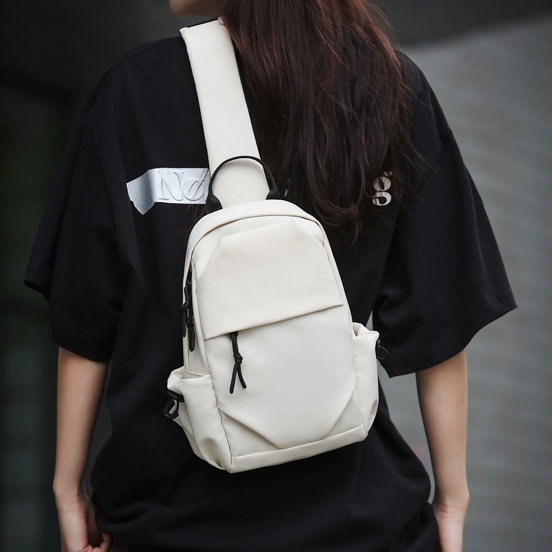 Geantă crossbody în stil street, nylon, primăvara 2024, închidere cu fermoar