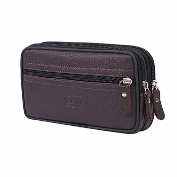 Meeste vöökott lukuga, nahk, horisontaalne ristkülikukujuline vorm, mudel 0516-6