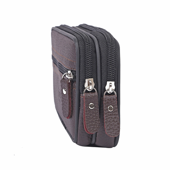 Meeste vöökott lukuga, nahk, horisontaalne ristkülikukujuline vorm, mudel 0516-6