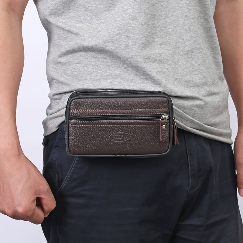 Meeste vöökott lukuga, nahk, horisontaalne ristkülikukujuline vorm, mudel 0516-6