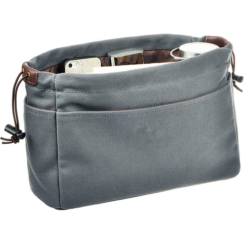 Kangas kosmeetika kott nöörluku ja kaanega - naiste meigikot, vertikaalse ruudu kujuga, ühtlane värv, polüestervooder