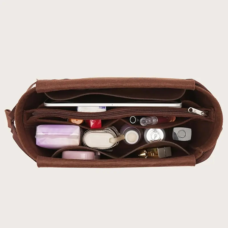 Felt-kotis sisemine kott kosmetika jaoks – kerge ja kompaktne hoiustamiskoostaja | Bränd: Excellent | Materjal: Felt | Muster: Ühevärviline | Funktsioon: Saab hoiustada | Talv 2024