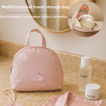 Aluspükide ja sokkide hoiukott, kolm ühes reisikorraldaja, kaasaskantav käekotti stiil, Peach Skin materjal, mudel snb-065