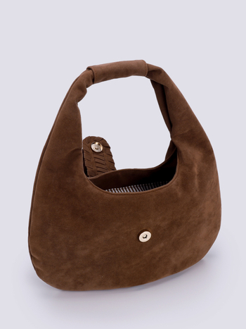 Nubukist Tote kott, Euroopa ja Ameerika vintage stiil, ovaalne kuju, magnetlukk, polüester vooder