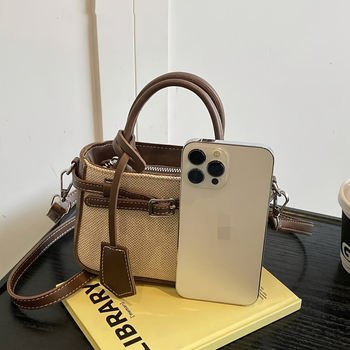 Õlakott PVC, igapäevase stiiliga, vertikaalne ruudukujuline kuju, sametvooder, lukuga sulgemine