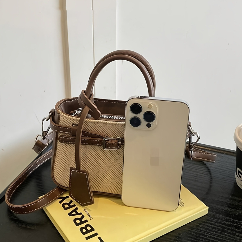 Õlakott PVC, igapäevase stiiliga, vertikaalne ruudukujuline kuju, sametvooder, lukuga sulgemine